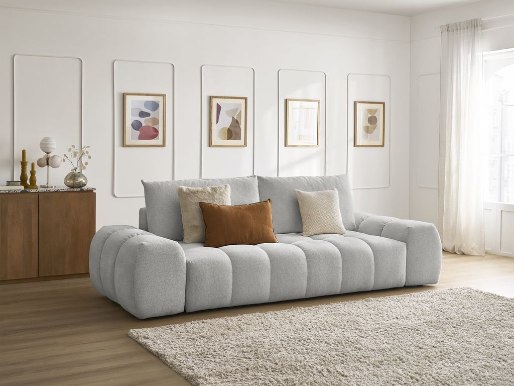 Produit similaire: Everest canapé droit fixe 3 places tissu chiné gris clair