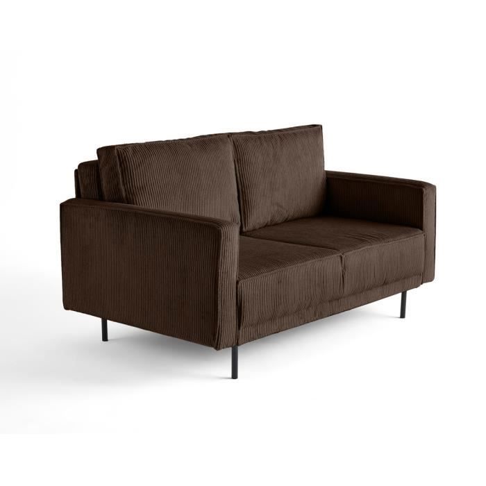 Produit similaire: Canapé droit 2 places en velours côtelé - LISA DESIGN - Charlie - Convertible - Marron - Contemporain - Design