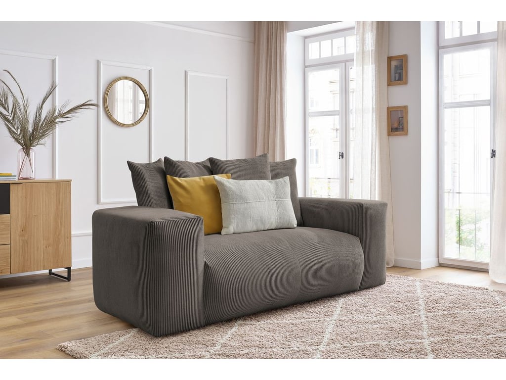 Produit similaire: Voltaire canapé droit fixe 2 places velours côtelé taupe