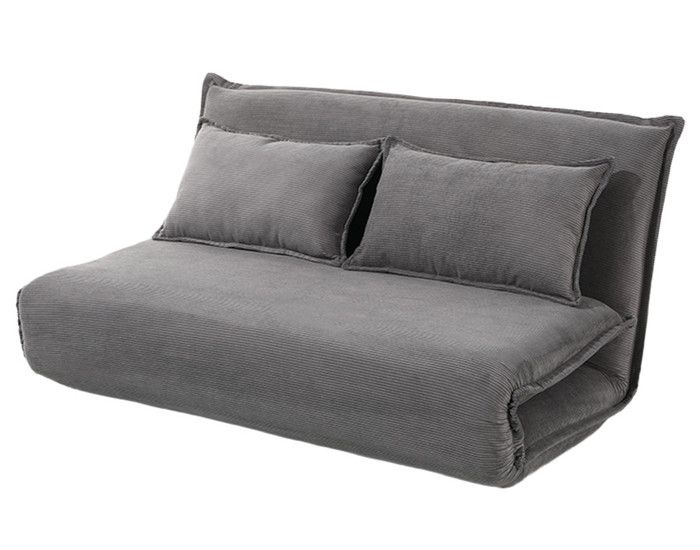 Produit similaire: Candice - Banquette 2 places convertible clic-clac en velours côtelé - Gris foncé