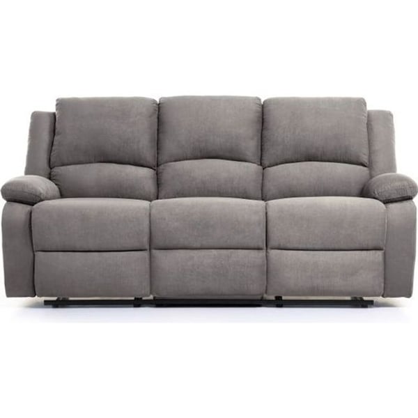 Canapé de Relaxation électrique 3 places Microfibre LEO - L193 x 93 x 96cm - LOUNGITUDE