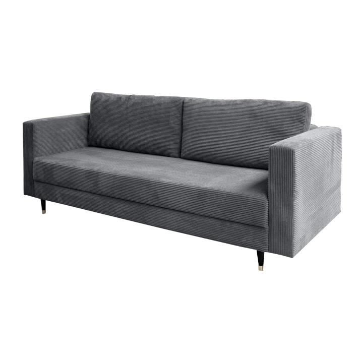 Produit similaire: Canapé en lit convertible avec coffre de rangement - en tissu - salon & séjour - 232x98x93 cm - STAR - Gris Clair (Poso 55)
