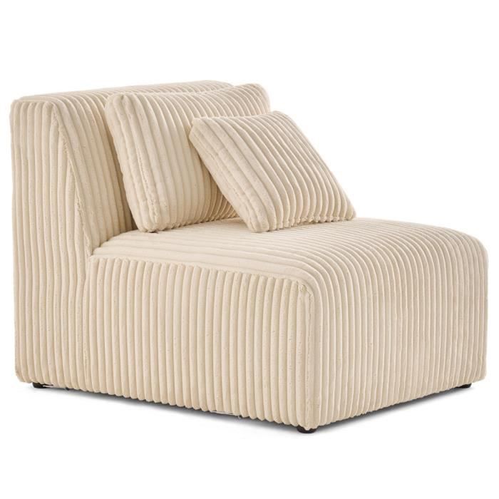 Produit similaire: Victoire - module d'assise sans accoudoirs en velours côtelé grosses côtes - Beige