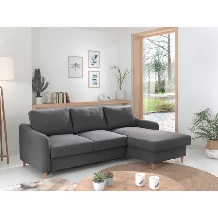 Produit similaire: Will - canapé d'angle - convertible avec coffre - 4 places - style scandinave - droit Couleur - Gris
