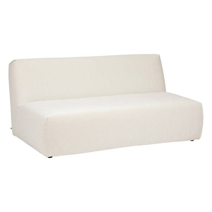 Module 2 places "Kiona" en bouclette 99x165cm blanc ivoire - Blanc ivoire - Atmosphera createur d'interieur
