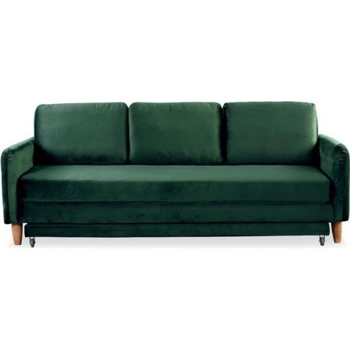Produit similaire: Canapé Convertible En Velours "zefli" 210cm Vert - Paris Prix