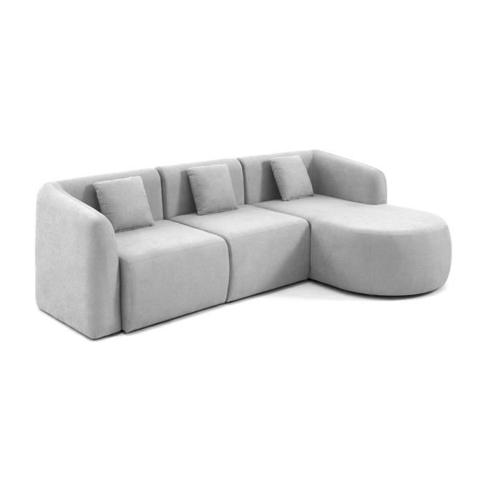 Produit similaire: Ikare - canapé modulable d'angle droit - 4 places - en tissu - Gris clair