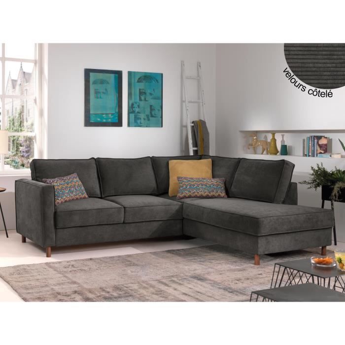 Produit similaire: Jake - canapé d'angle droit - convertible - 5 places - en velours côtelé