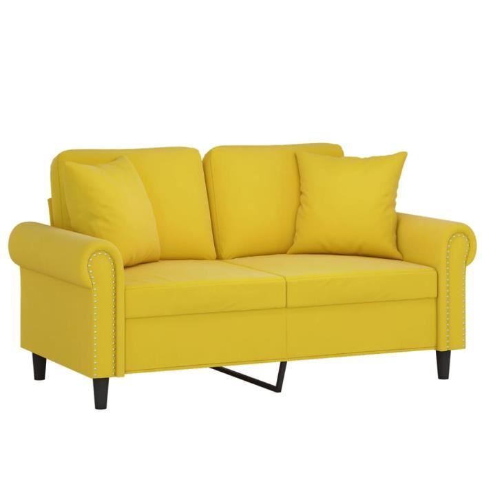 Produit similaire: YESM Canapé 2 places avec oreillers décoratifs jaune 120 cm velours NOUVEAU