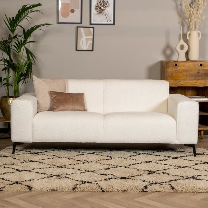 Produit similaire: Canapé scandinave 2,5 places Vegas bouclé blanc - Livin24 - Fixe - Polyester - Blanc