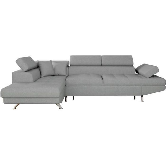 Produit similaire: Canapé d'angle gauche 5 places RIO Convertible avec coffre en tissu - Gris clair - L271 x P192 x H70cm - LOUNGITUDE