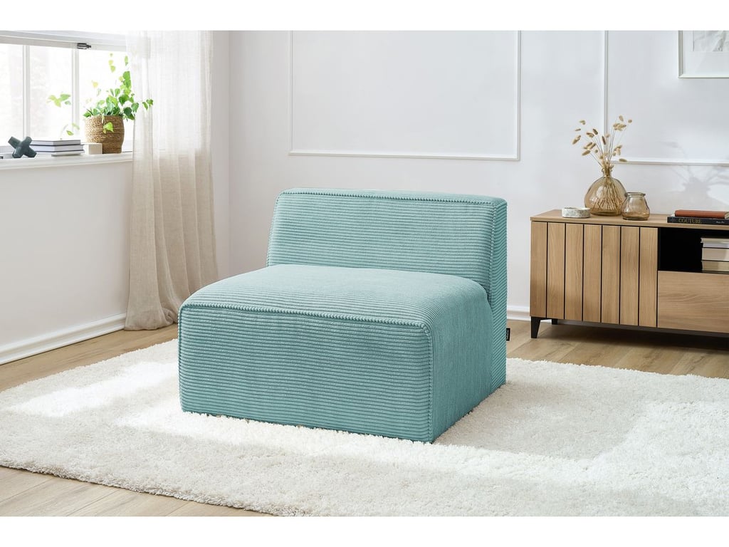 Produit similaire: Chauffeuse 1 place pour canapé modulable MEGEVE tissu velours côtelé bleu clair BOBOCHIC 1 places