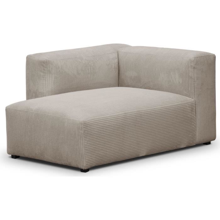 Produit similaire: Méridienne d'angle à gauche modulable - HOMIFAB - ModuloN - Taupe - Velours côtelé - 1 place