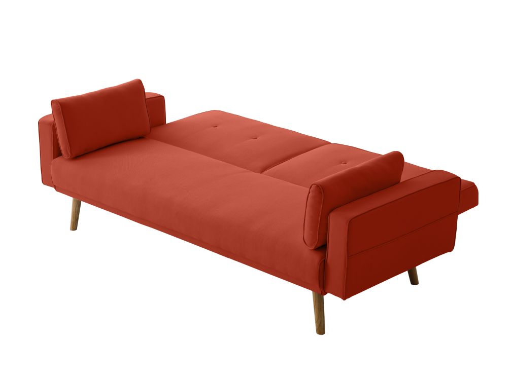 Canapé droit scandinave ELGA convertible 3 places en tissu - Vue supplémentaire 1