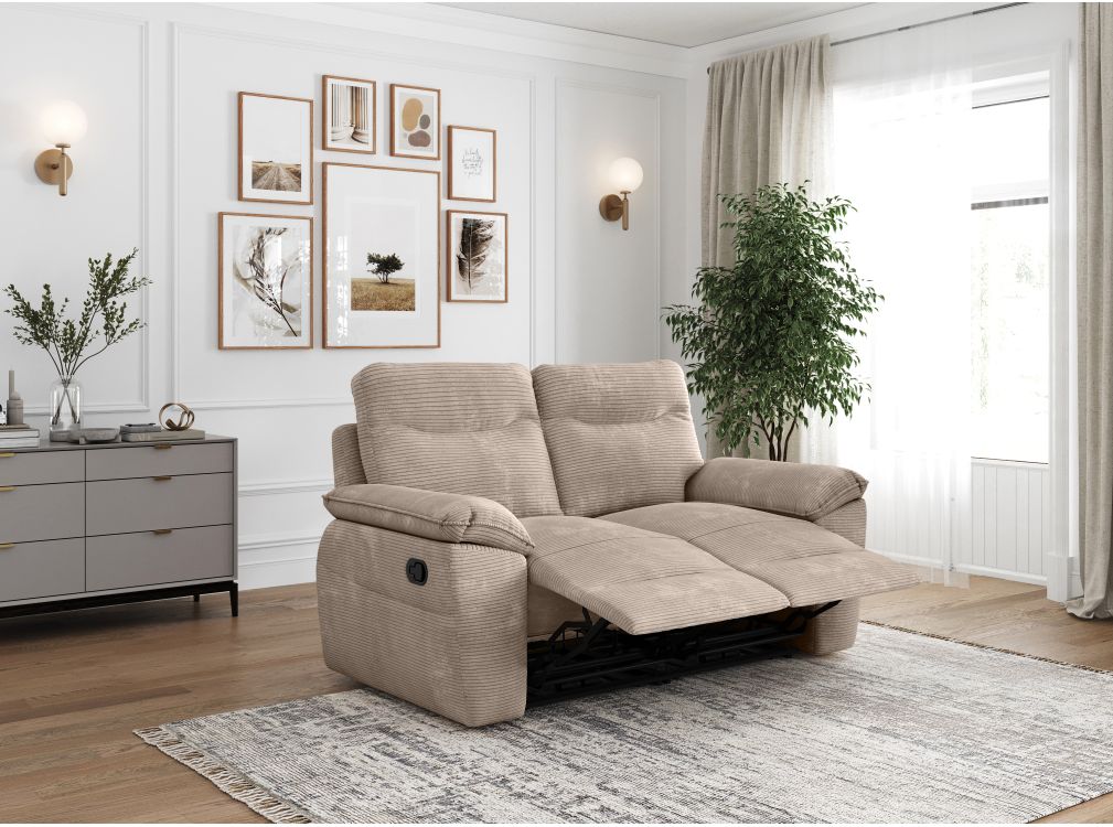 Produit similaire: Canapé de relaxation manuel ROSS 2 places en velours côtelé