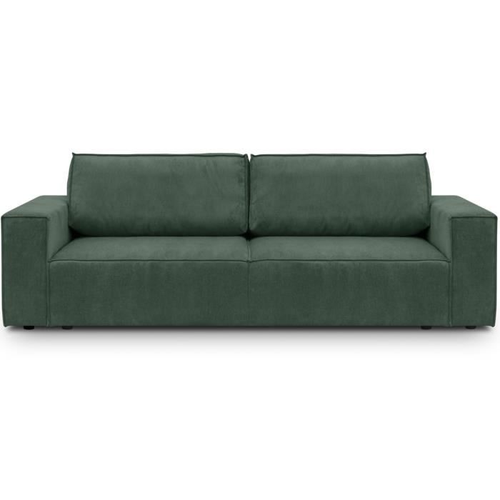 Produit similaire: Canapé convertible 3 Places avec coffre de rangement en velours fines côtes vert - Harper