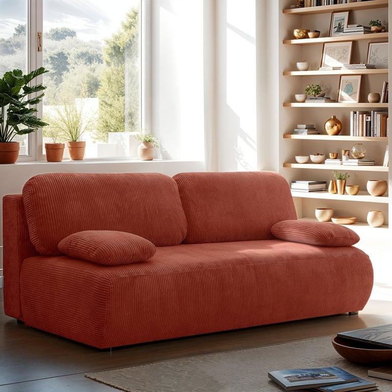 Produit similaire: gemma - Canapé convertible velours côtelé Orange