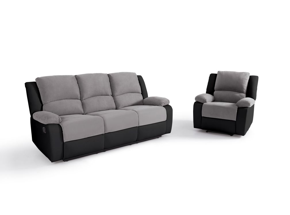 Produit similaire: RELAXXO - PACK - Ensemble de Canapés Relaxation manuel 3 places et 1 place LEO