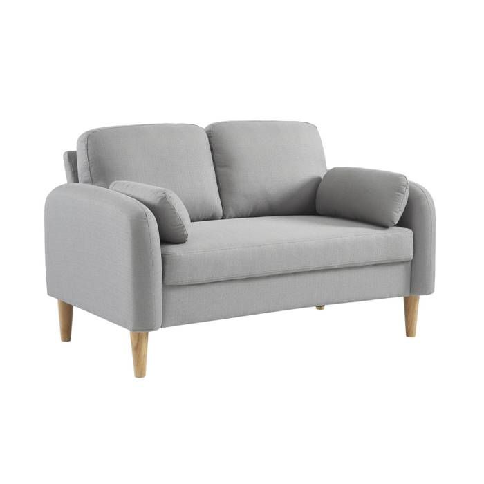 Produit similaire: Canapé 2 places scandinave arrondi tissu gris clair pieds bois d'hévéa - SWEEEK - Fixe - Arrondi - 2 personnes