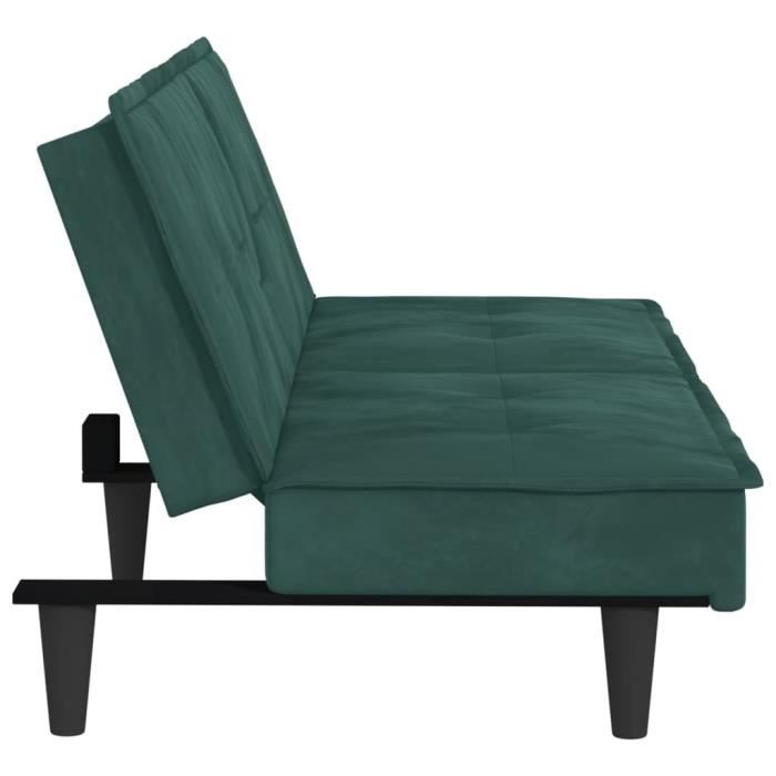 Produit similaire: Canapés - Canapé-lit avec porte-gobelets vert foncé velours - Shipenophy - M849