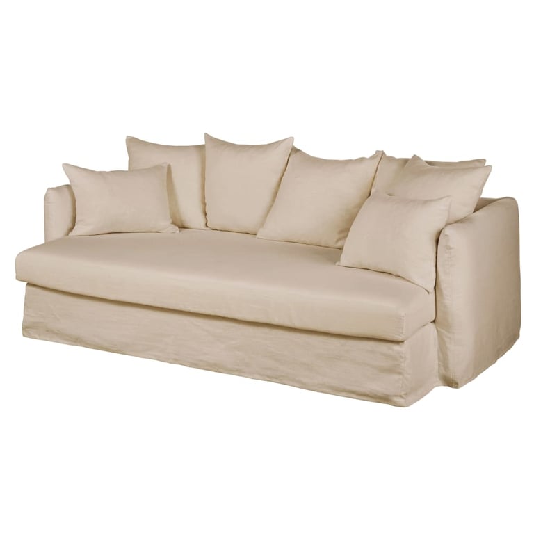 Paul - Canapé tissu chiné Beige - Vue supplémentaire 3