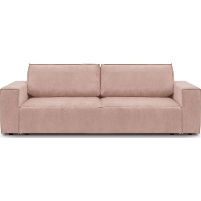 Produit similaire: Canapé 3 places convertible avec coffre de rangement en velours fines côtes rose - Harper New