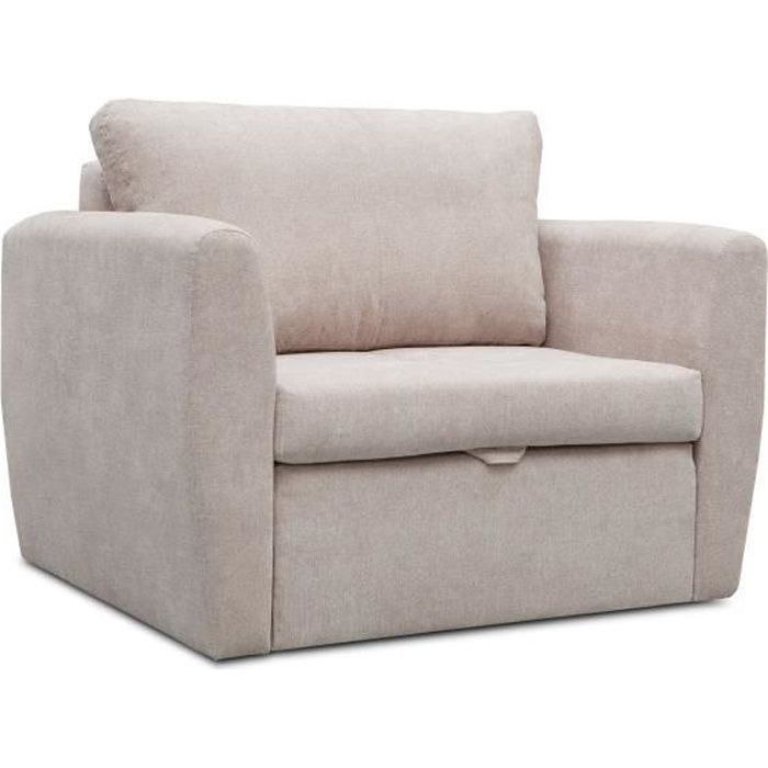 Produit similaire: Canapé convertible en tissu 1 place droit SARA 80 cappuccino - Scandinave - Convertible - Tissu - Beige