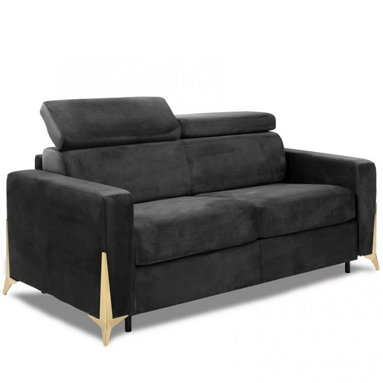 Produit similaire: Canapé convertible express 120 ROCHELLE  matelas 20 cm sommier lattes velours Velluto anthracite