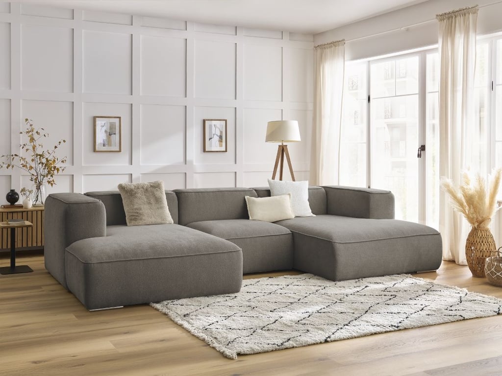 Produit similaire: Canapé panoramique fixe ZEPHYR taupe BOBOCHIC 4 places