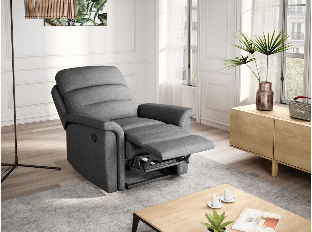 Produit similaire: RELAXXO - Ensemble canapé relax manuel LÉON 2 places + fauteuil manuel en tissu