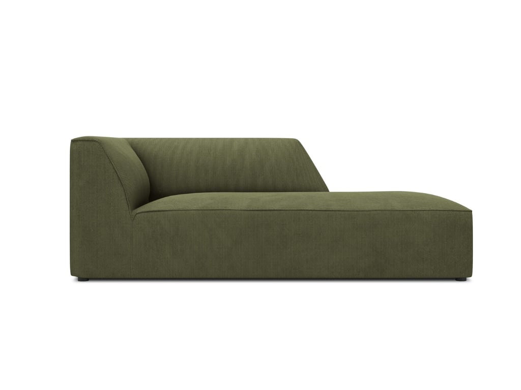 Méridienne en velours côtelé vert