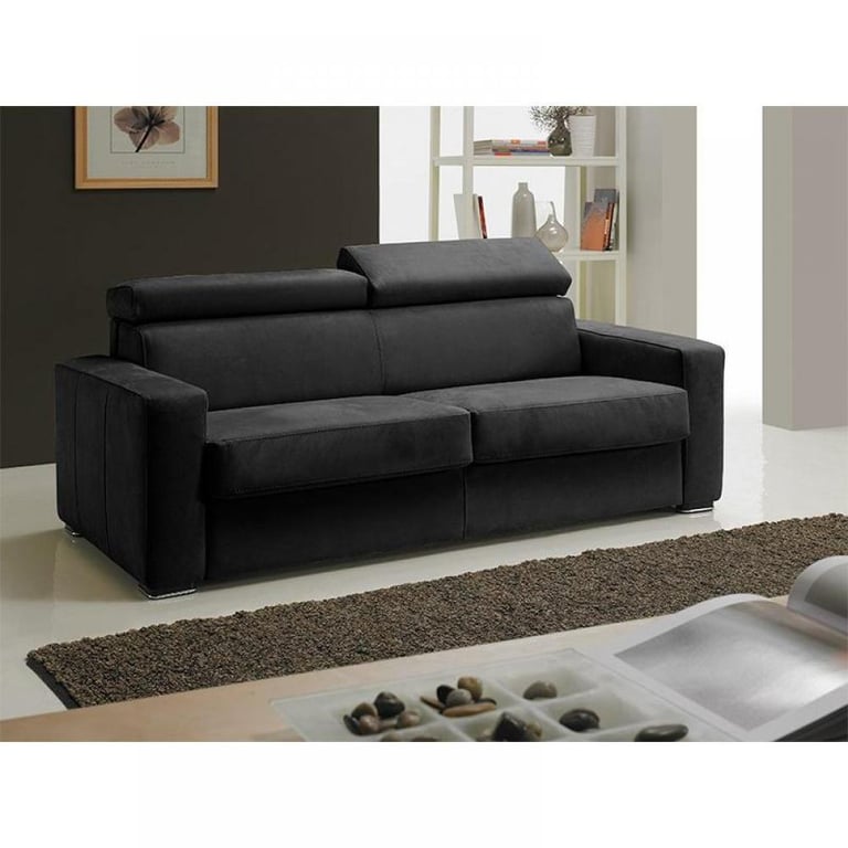 Produit similaire: Canapé EXPRESS MELBOURNE couchage 120 cm matelas 18 cm cuir noir