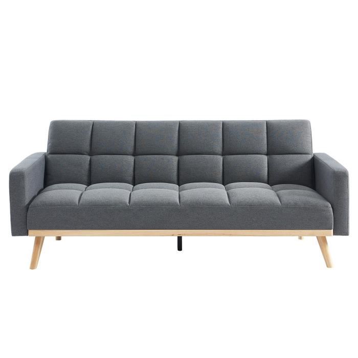 Produit similaire: Canapé convertible 3 places ADONA - PRICE FACTORY - Gris clair - Style scandinave moderne - Couchage occasionnel