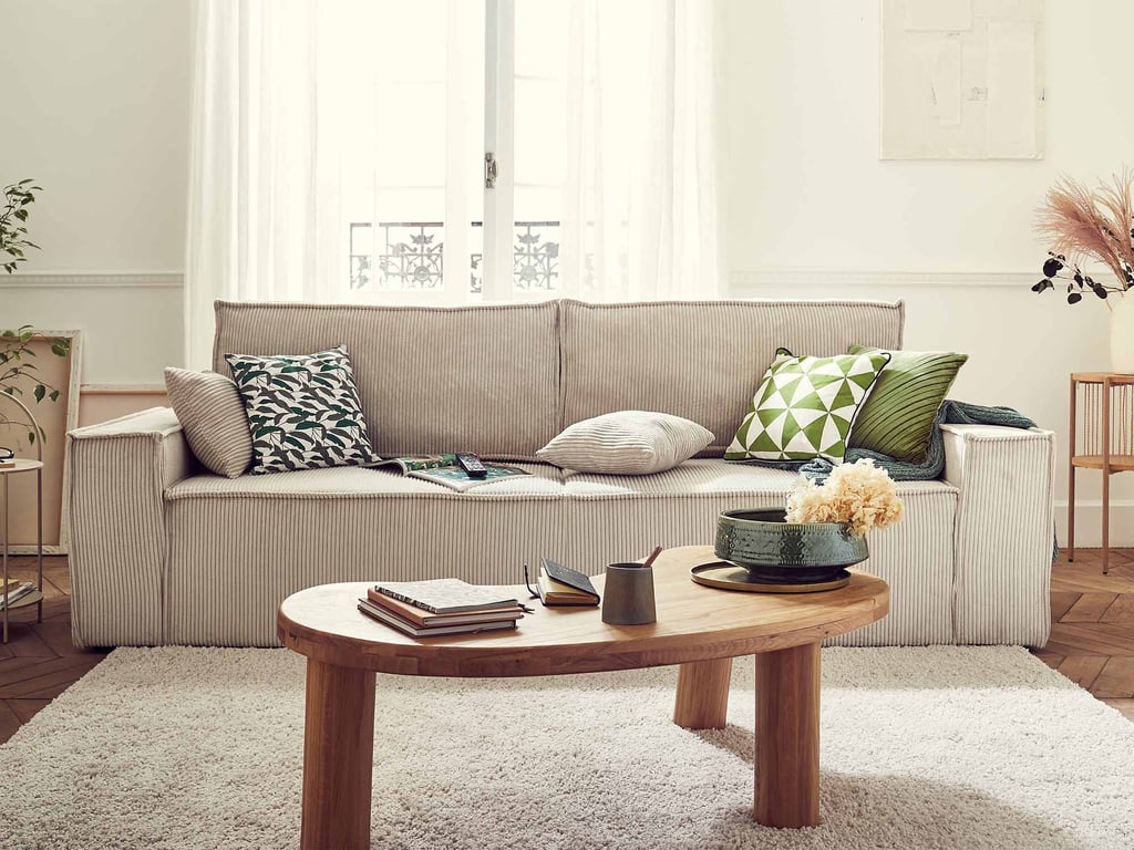 Produit similaire: dellia - Canapé convertible velours côtelé Beige