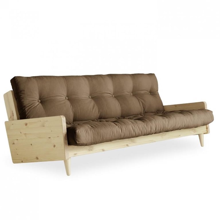 Produit similaire: Canapé 3 places convertible INDIE style scandinave futon mocca couchage 130*190 cm.