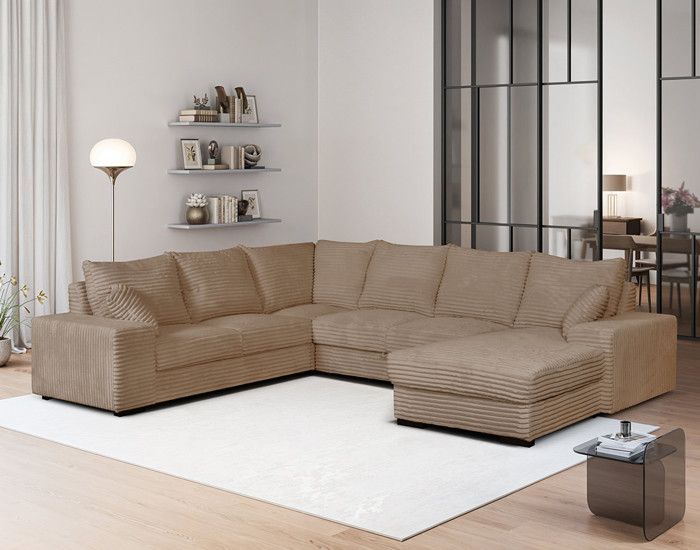 Produit similaire: Canapé Lorie - 7 places convertible en velours côtelé grosse côte avec coffre