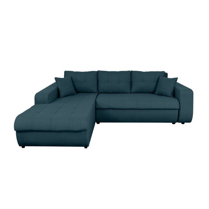 Produit similaire: Canapé d'Angle Gauche 4 places SUZIE Convertible en Tissu - Bleu pétrole - L246 x 188 x 80cm - LOUNGITUDE