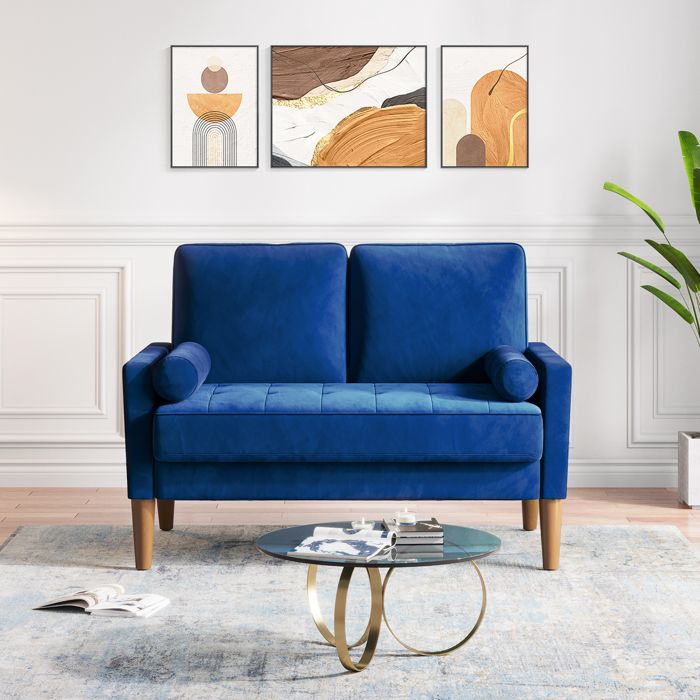 Produit similaire: Mini Canapé 2 places en Velours Bleu 121x77x86cm,Canapé Scandinave avec 2 petits coussins pour le salon,chambre à coucher