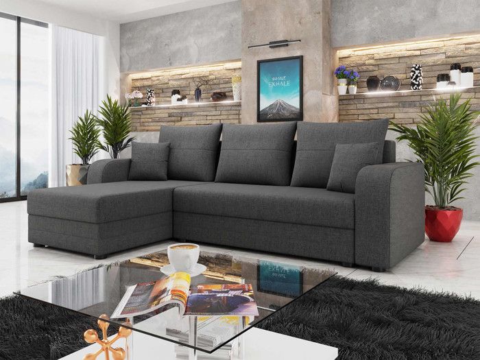 Produit similaire: Harvey - canapé d'angle réversible - 4 places - convertible avec coffre - en tissu
