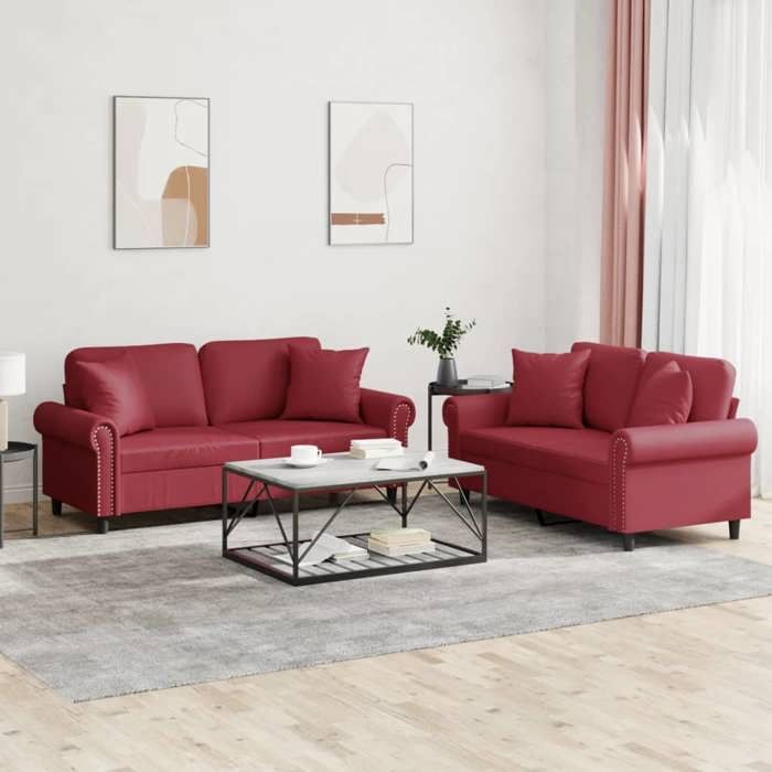 Produit similaire: Ensemble de Canapés avec Coussins 2 pcs, Canapés avec Accoudoirs, Ensemble de Meubles, Mobilier de Salon, Moderne, 3202163
