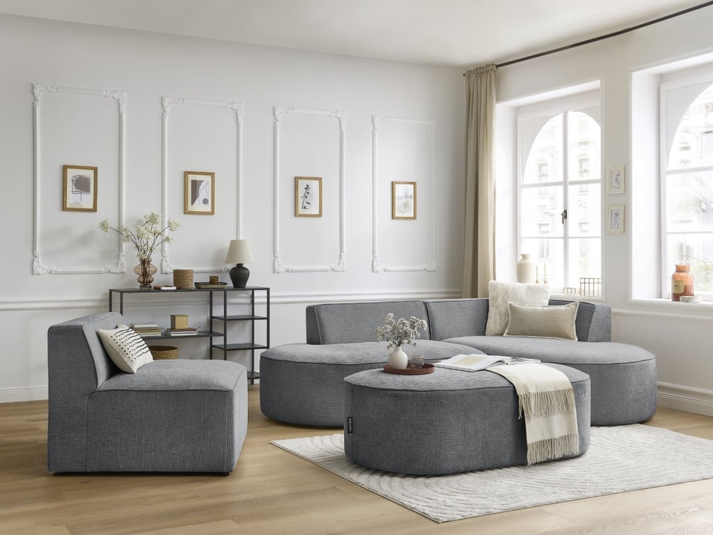 Produit similaire: Rousseau chauffeuse pour canapé modulable 1 place tissu texturé gris foncé