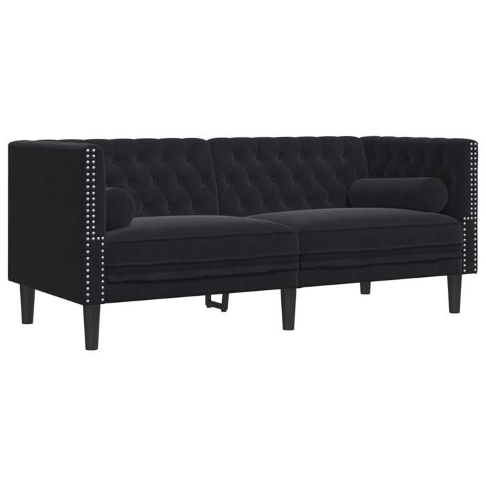 Produit similaire: UU Canapé Chesterfield avec traversins 2 places noir velours,174x74,5x70,5 cm CHY9664895