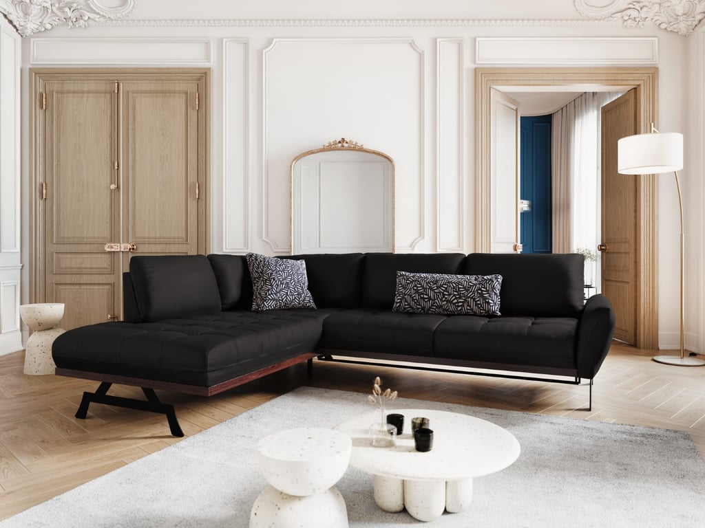 Produit similaire: Canapé d'angle 5 places en cuir cuir noir