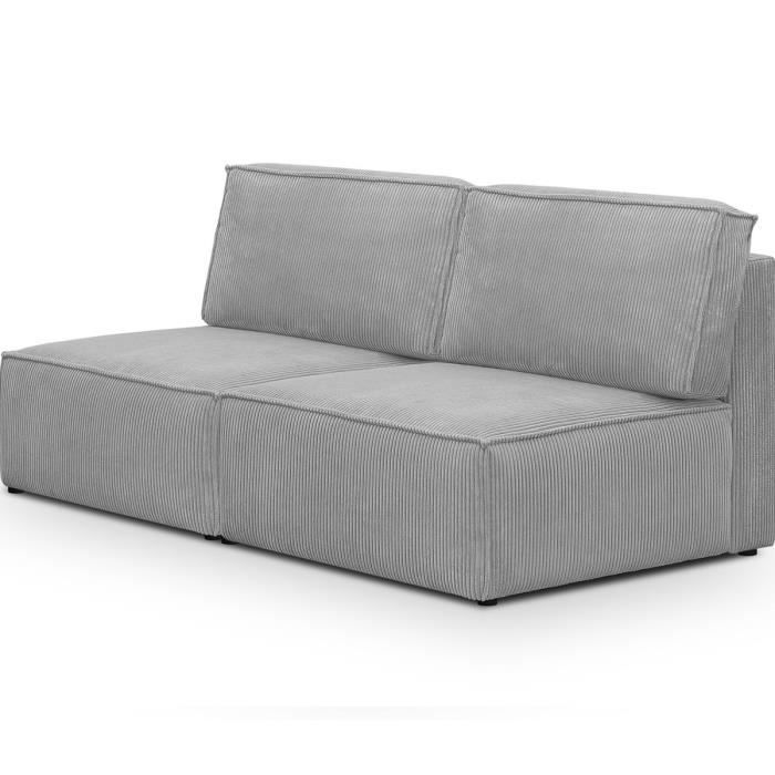 Produit similaire: Module canapé 2 places en velours côtelé gris clair - Harper Mod