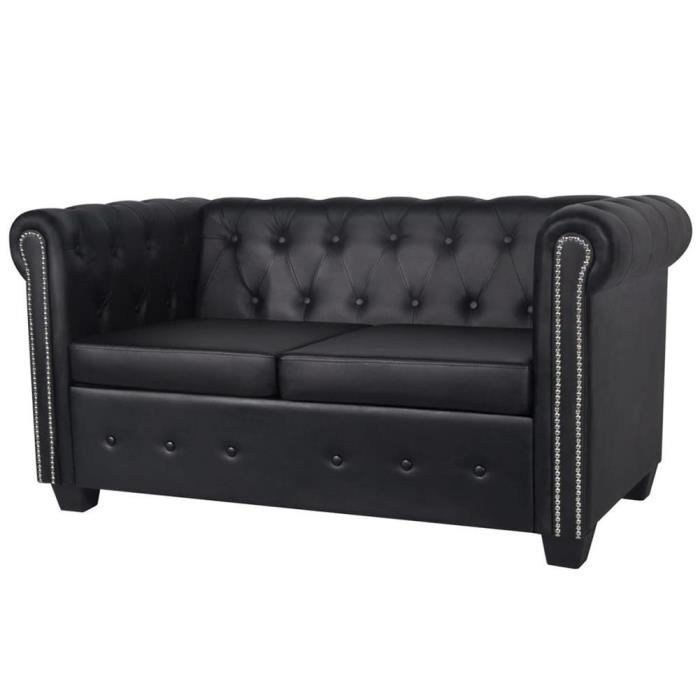 Produit similaire: Canapé fixe 2 places - Noir - Cuir artificiel - 145.5 x 76 x 70 cm HB031-Surciel
