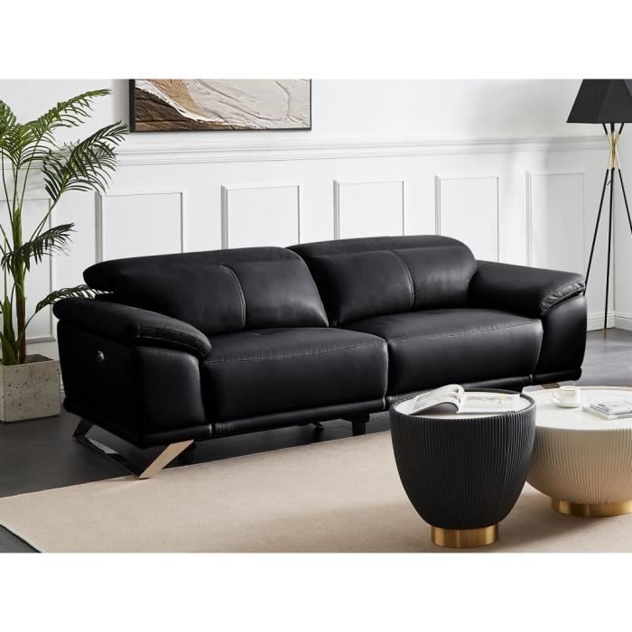 Produit similaire: Canapé 3 places relax électrique en cuir de vachette noir AZIDEE II