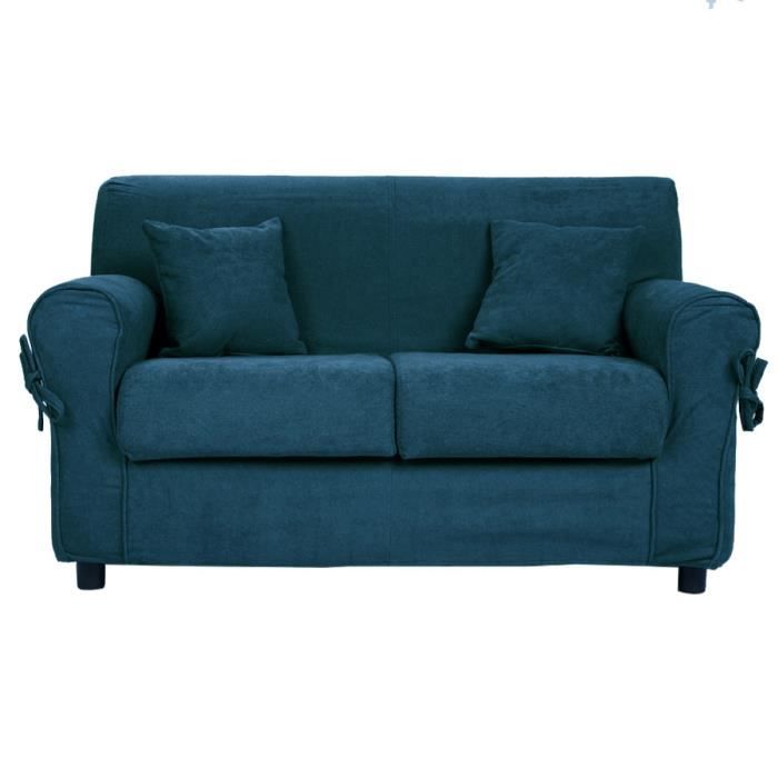 Produit similaire: Canapé convertible 2 places en tissu déhoussable 150 cm VERONA coloris uni bleu sarcelle