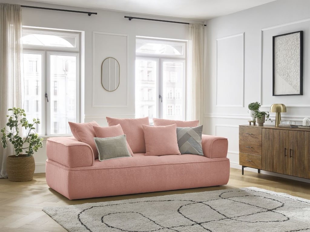 Produit similaire: Canapé droit fixe 3 places WHESLEY rose BOBOCHIC