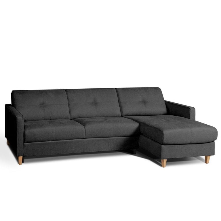 Produit similaire: Canapé d'angle SCANDINAVE matelas 16 cm système express sommier lattes 160cm RENATONISI Tweed gris graphite