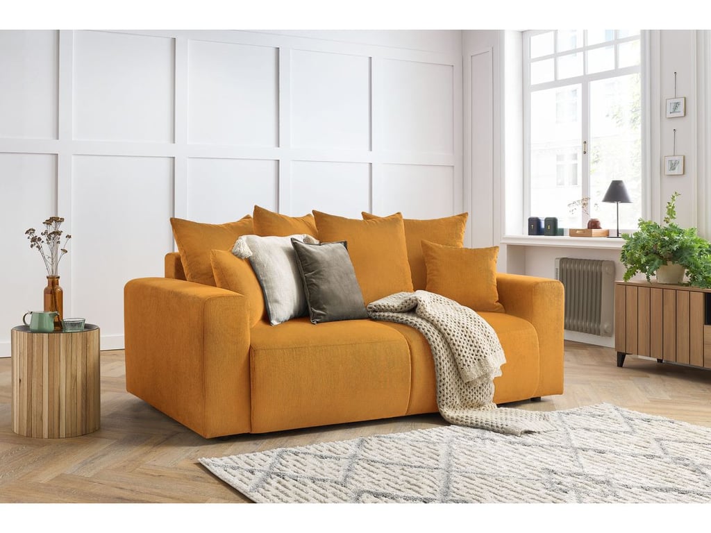 Produit similaire: Canapé droit fixe 2 places ENVY velours côtelé jaune BOBOCHIC